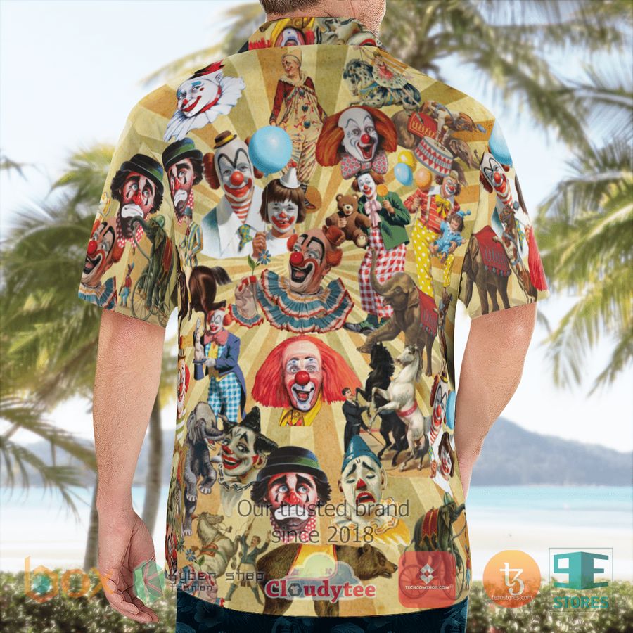 BEST Circus Clowns yellow Hawaii Shirt 4
