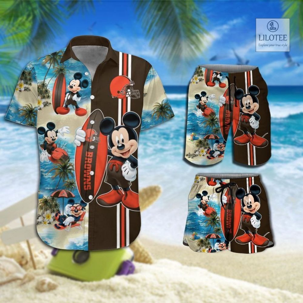 BEST Cleveland Browns Mickey Mouse Hawaiian Shirt, Shorts 9