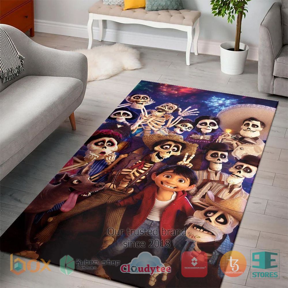 HOT Coco Day Of The Dead Characters Rug 1