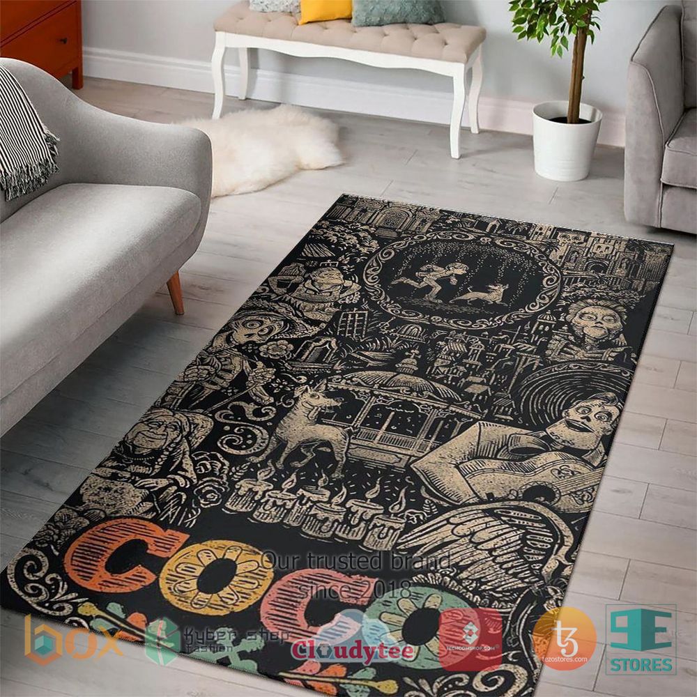 HOT Coco Day Of The Dead Vintage Rug 2