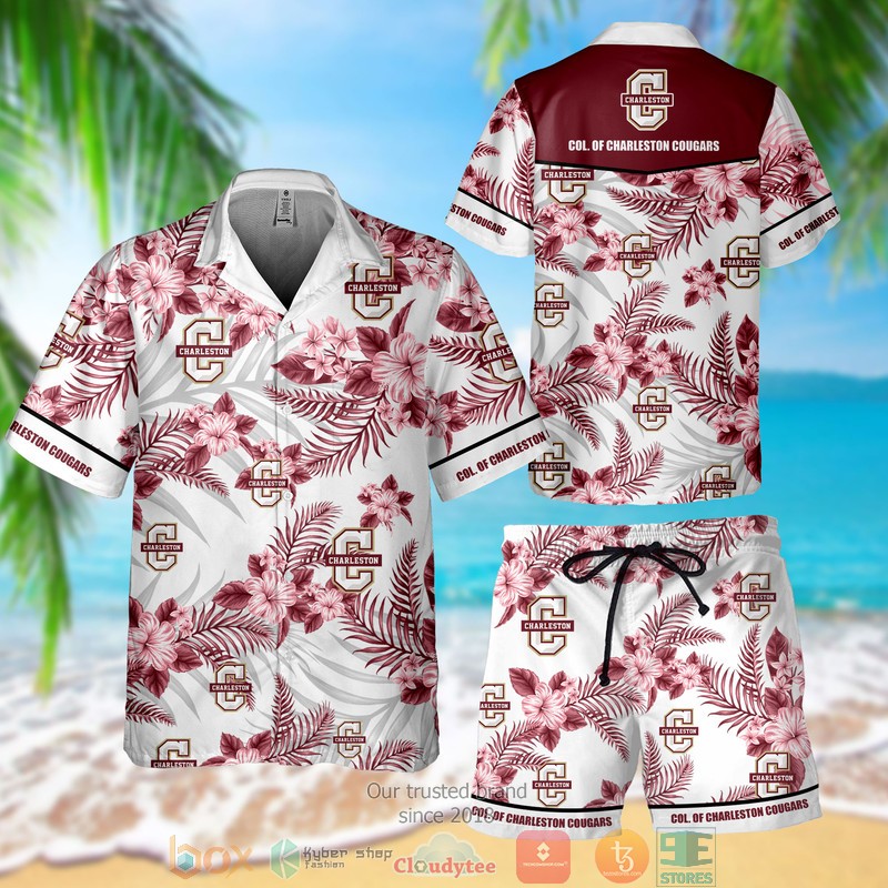HOT Col of Charleston Cougars Hawaiian Shirt and Short 4