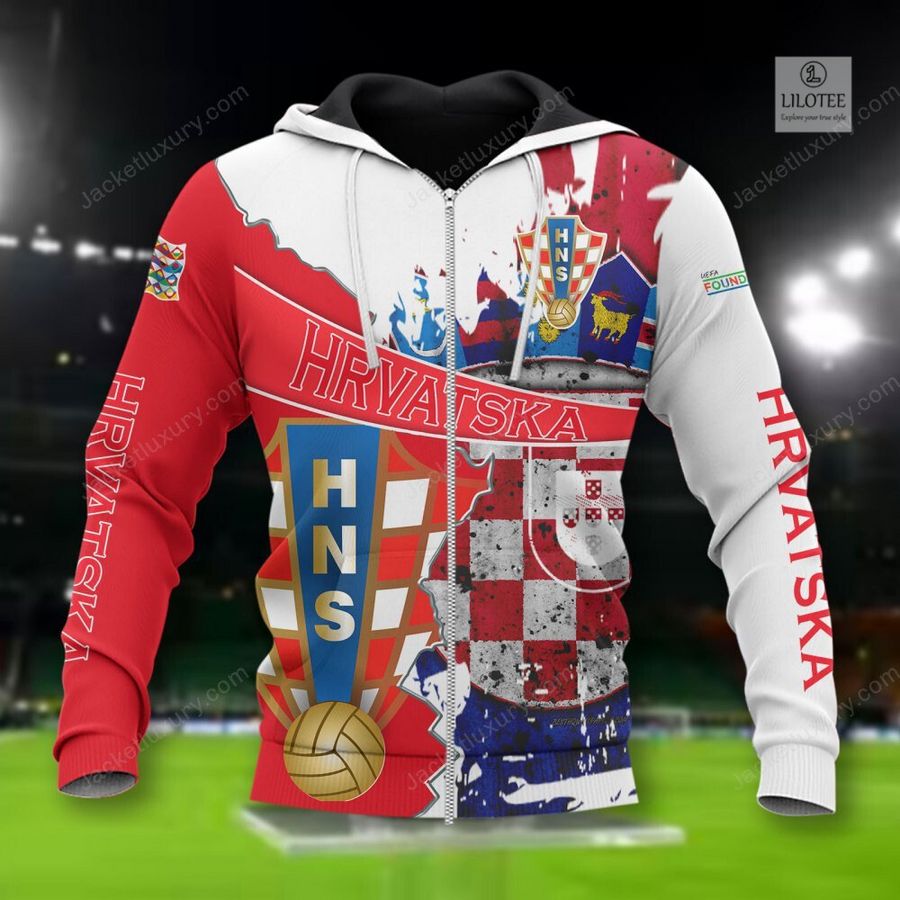 Croatia national football team Red 3D Hoodie, Shirt 14