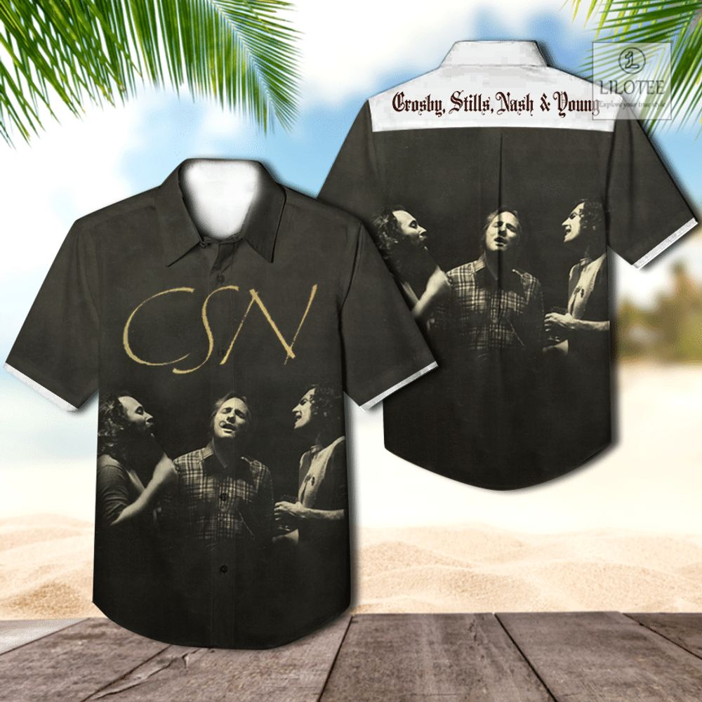 BEST Crosby, Stills, Nash & Young BCSN Casual Hawaiian Shirt 2