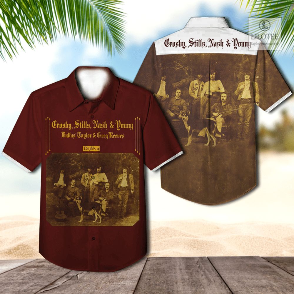BEST Crosby, Stills, Nash & Young Deja Vu Casual Hawaiian Shirt 2
