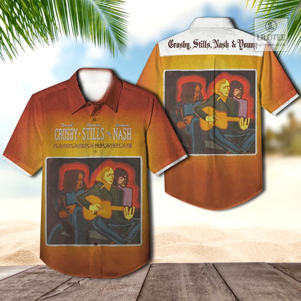 BEST Crosby, Stills, Nash & Young Reply Casual Hawaiian Shirt 2