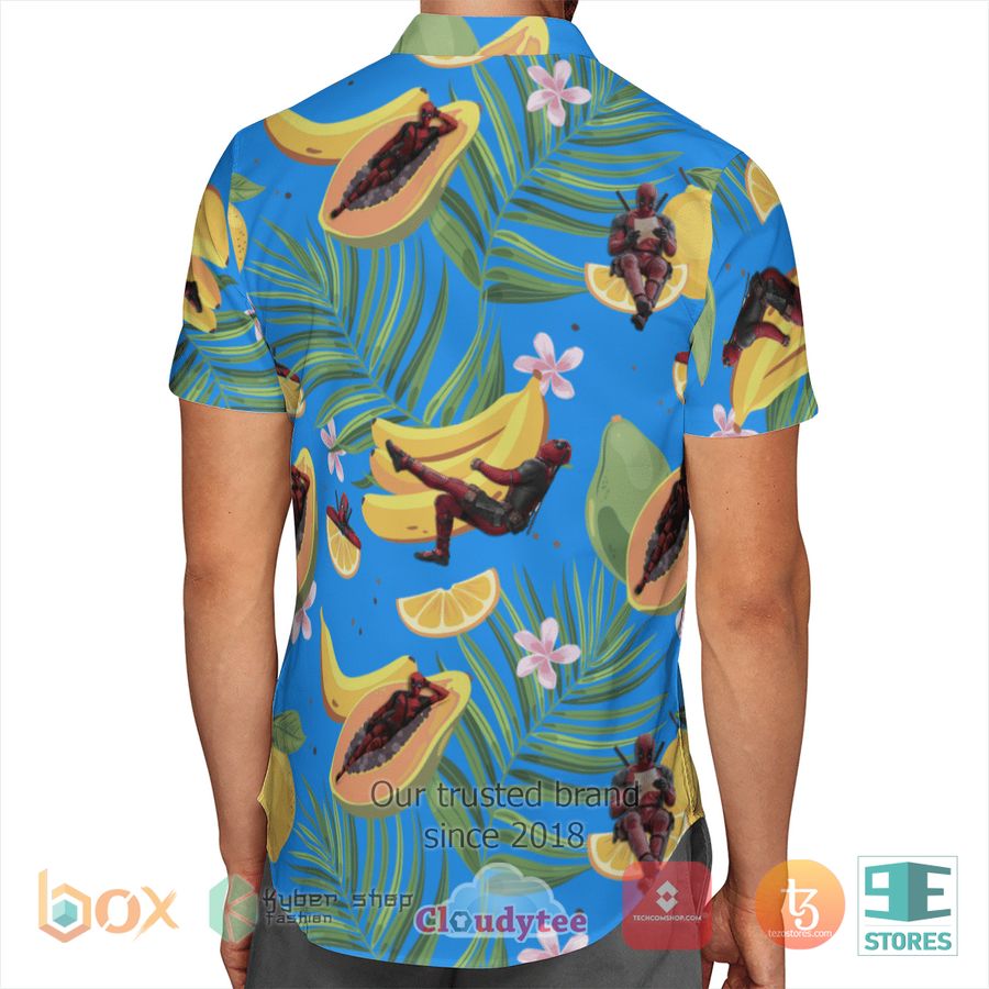 BEST Dead Pool papaya banana fruit blue Hawaii Shirt 14
