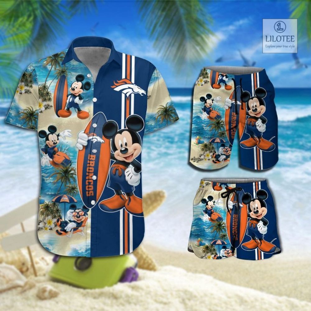 BEST Denver Broncos Mickey Mouse Hawaiian Shirt, Shorts 8