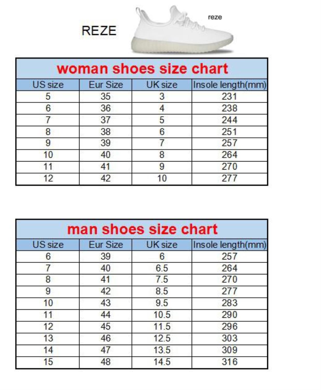 Size Chart: