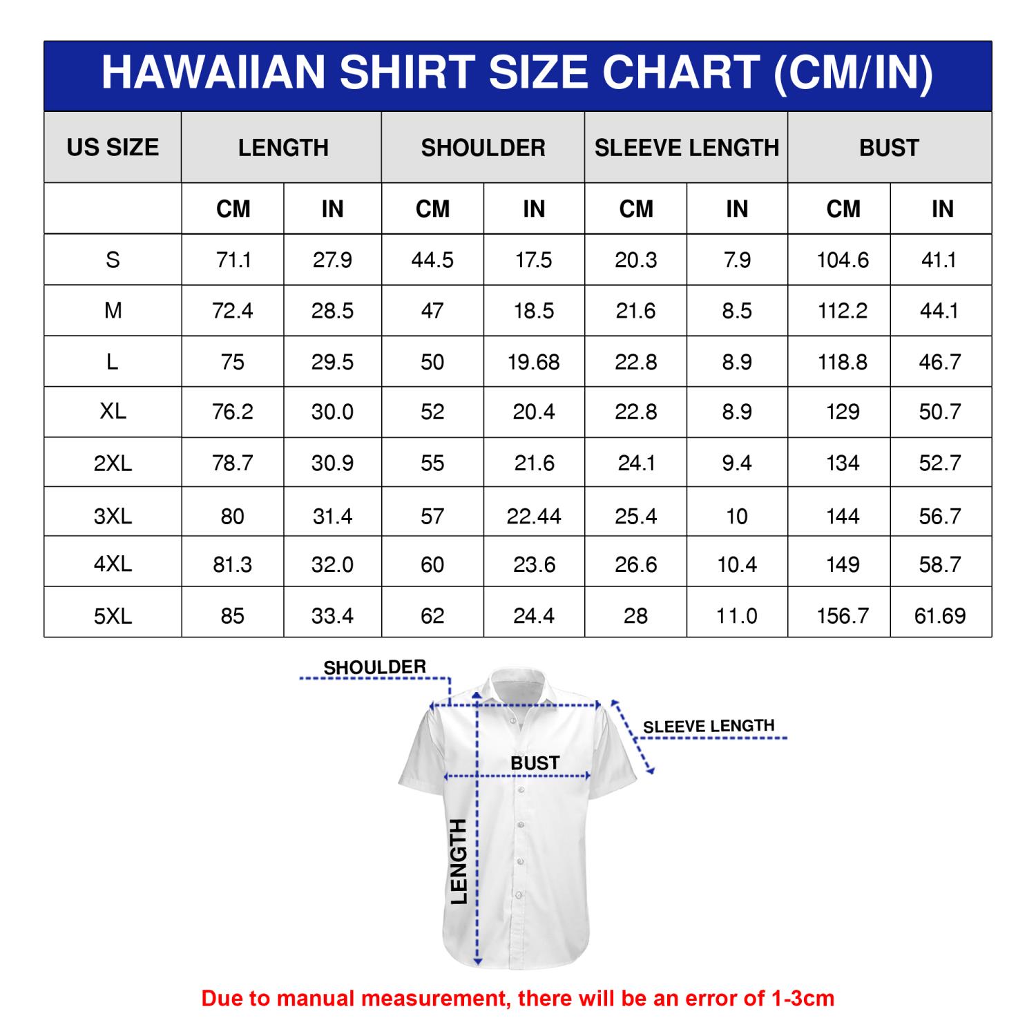 Hawaiian Shirt Size