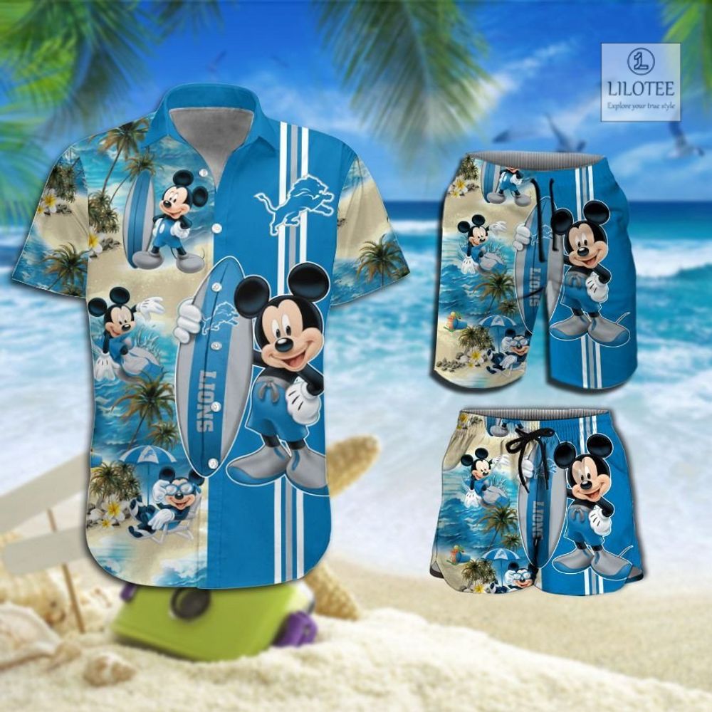 BEST Detroit Lions Mickey Mouse Hawaiian Shirt, Shorts 9