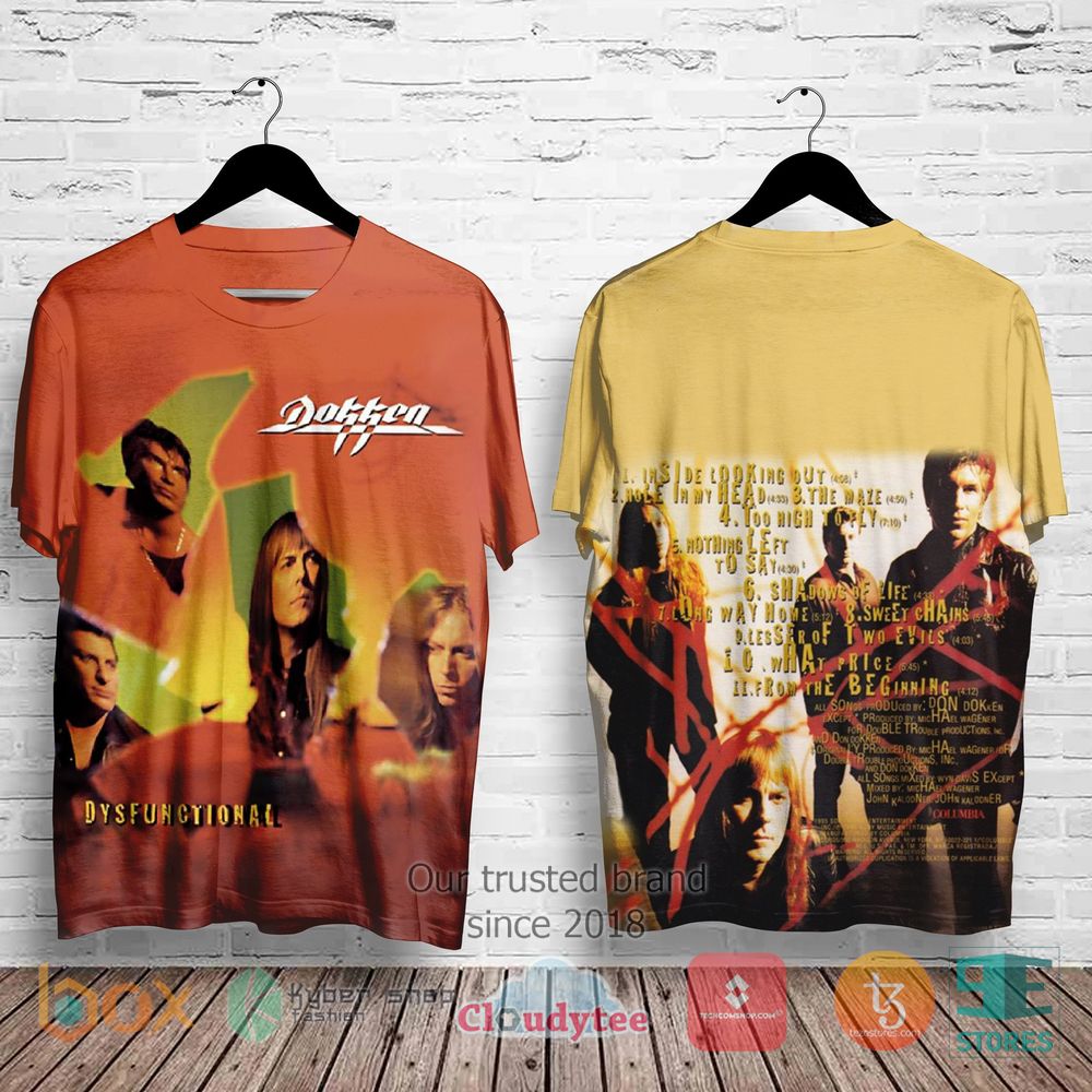 HOT Dokken Dysfunctional Album 3D Shirt 2