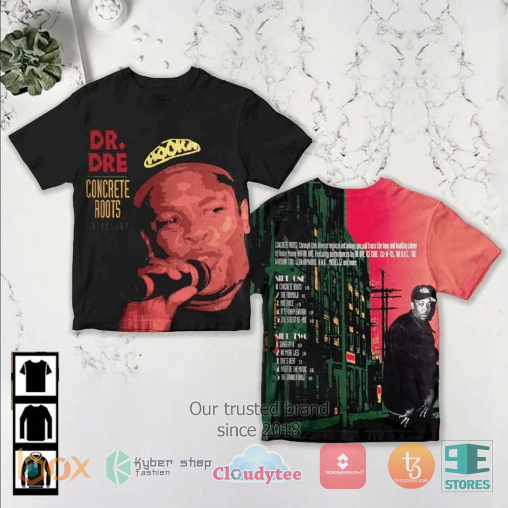 HOT Dr. Dre Concrete Roots Album 3D Shirt 3