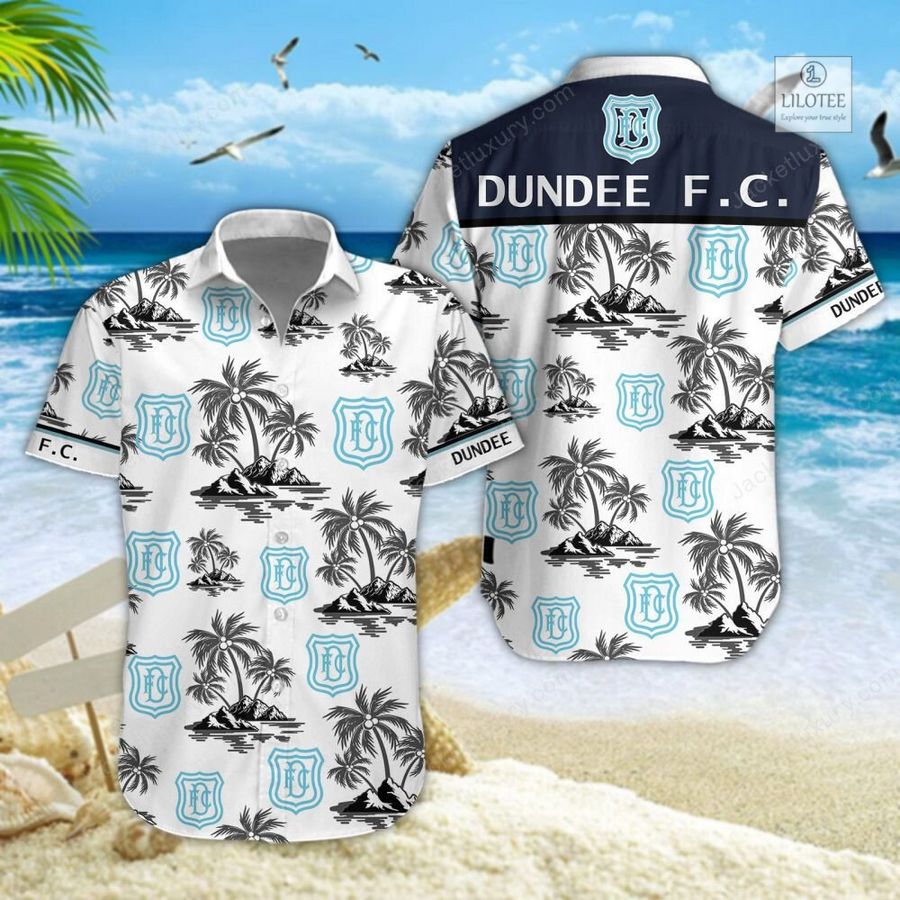 BEST Dundee Football Club White Hawaiian Shirt, Shorts 5
