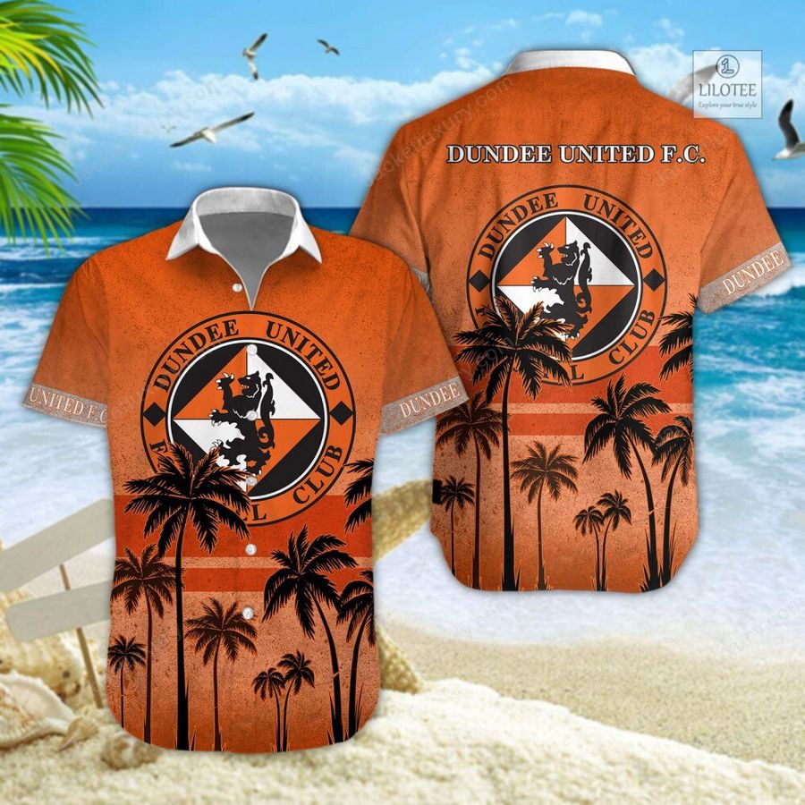 BEST Dundee United Football Club Orange Hawaiian Shirt, Shorts 4