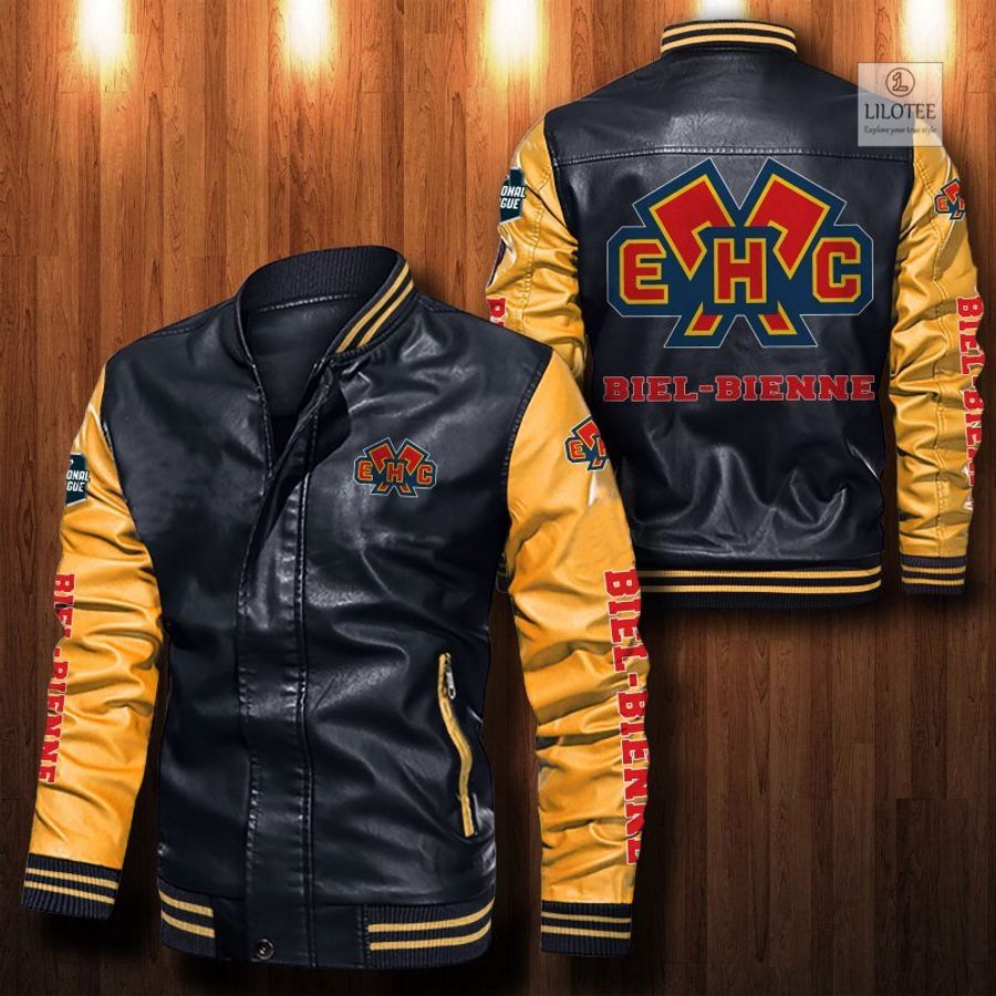 EHC Biel Bomber Leather Jacket
