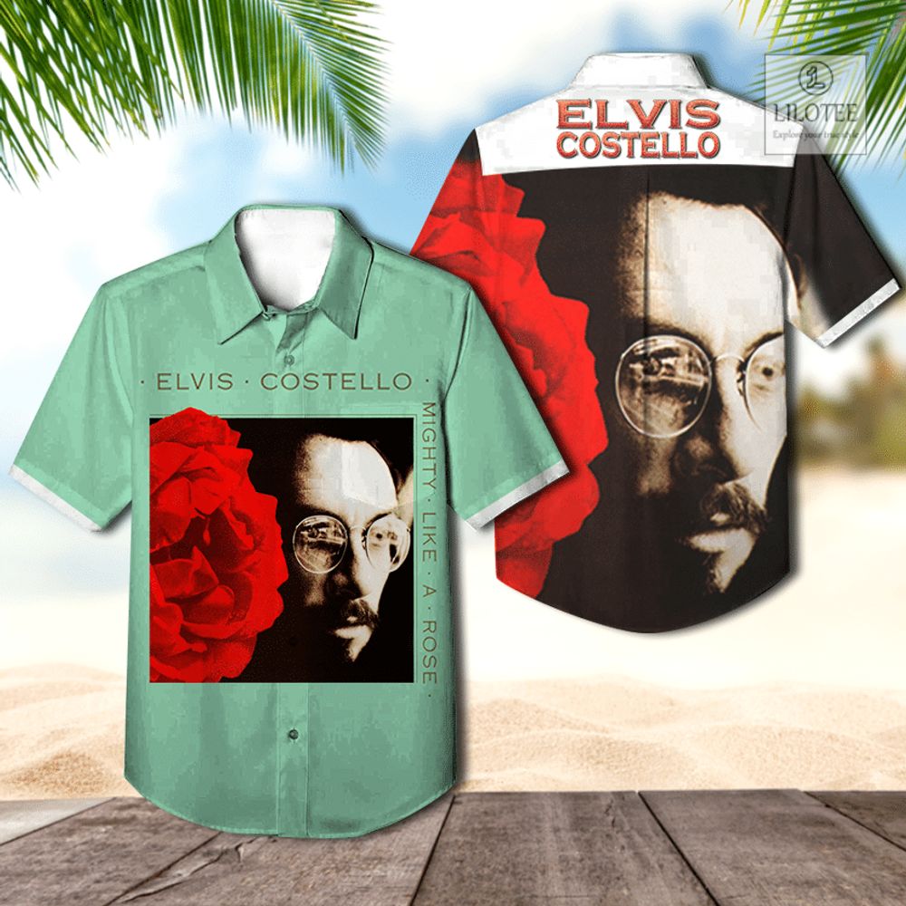 BEST Elvis Costello Mighty Like A Rose Casual Hawaiian Shirt 3