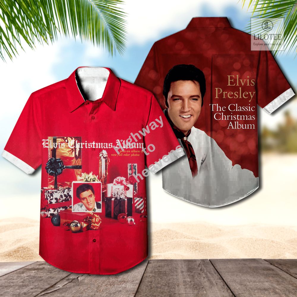 BEST Elvis Presley Elvis Christmas Album Casual Hawaiian Shirt 2