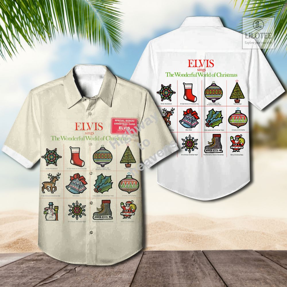 BEST Elvis Presley Elvis Sings the Wonderful World Casual Hawaiian Shirt 3