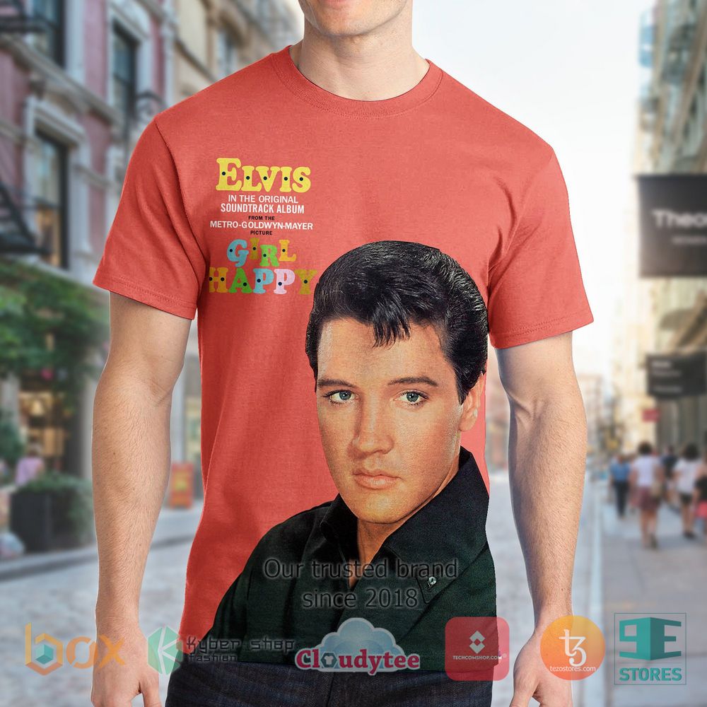 HOT Elvis Presley in the Original Soundtrack Album Album 3D Shirt 4