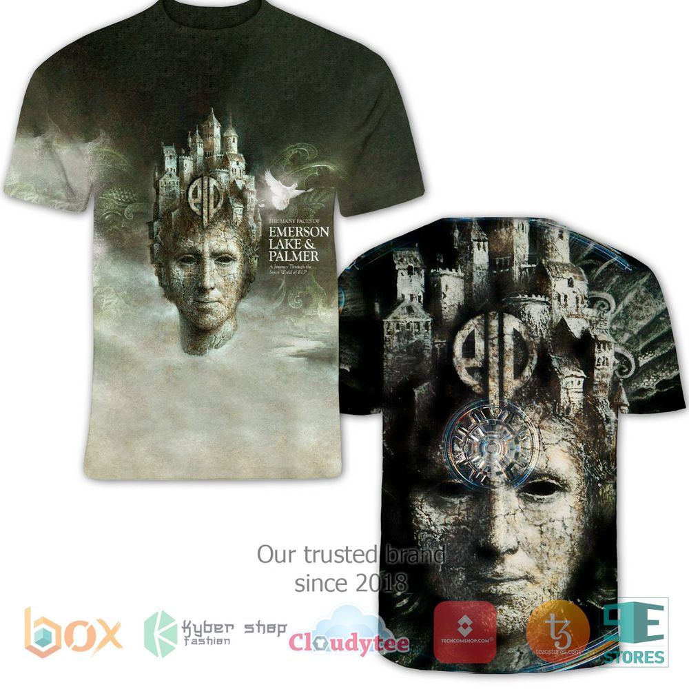 HOT Emerson, Lake & Palmer The Many Face Of 3D T-Shirt 2