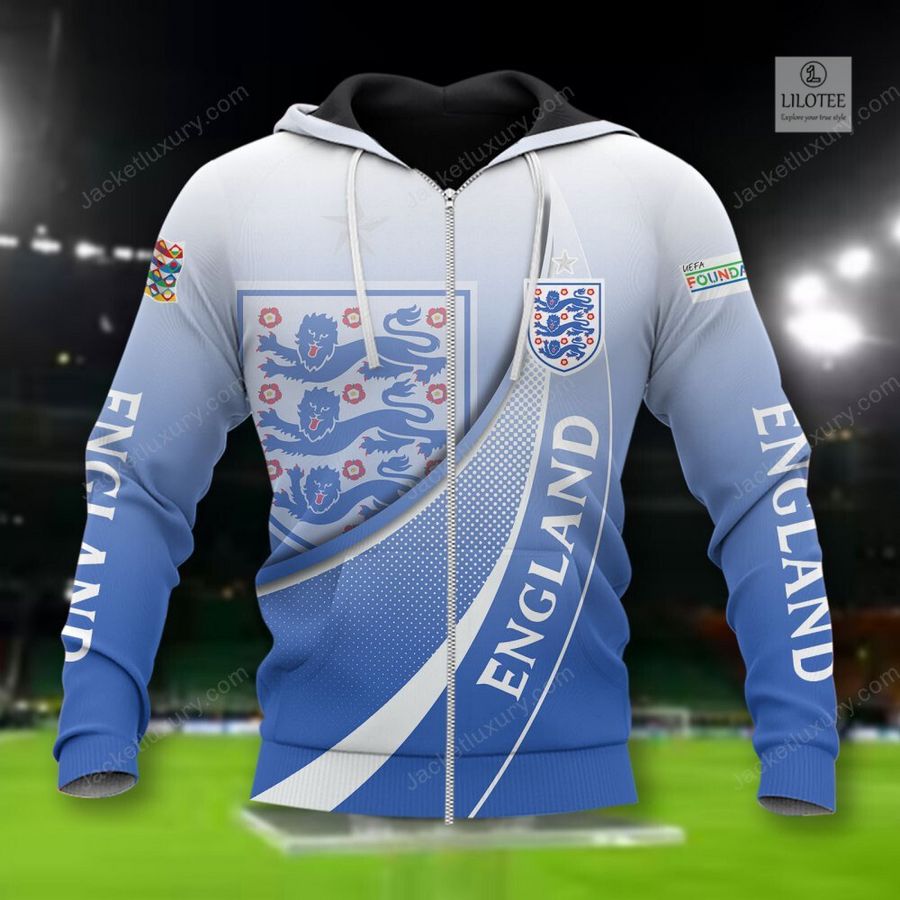 England national football team Blue 3D Hoodie, Shirt 4
