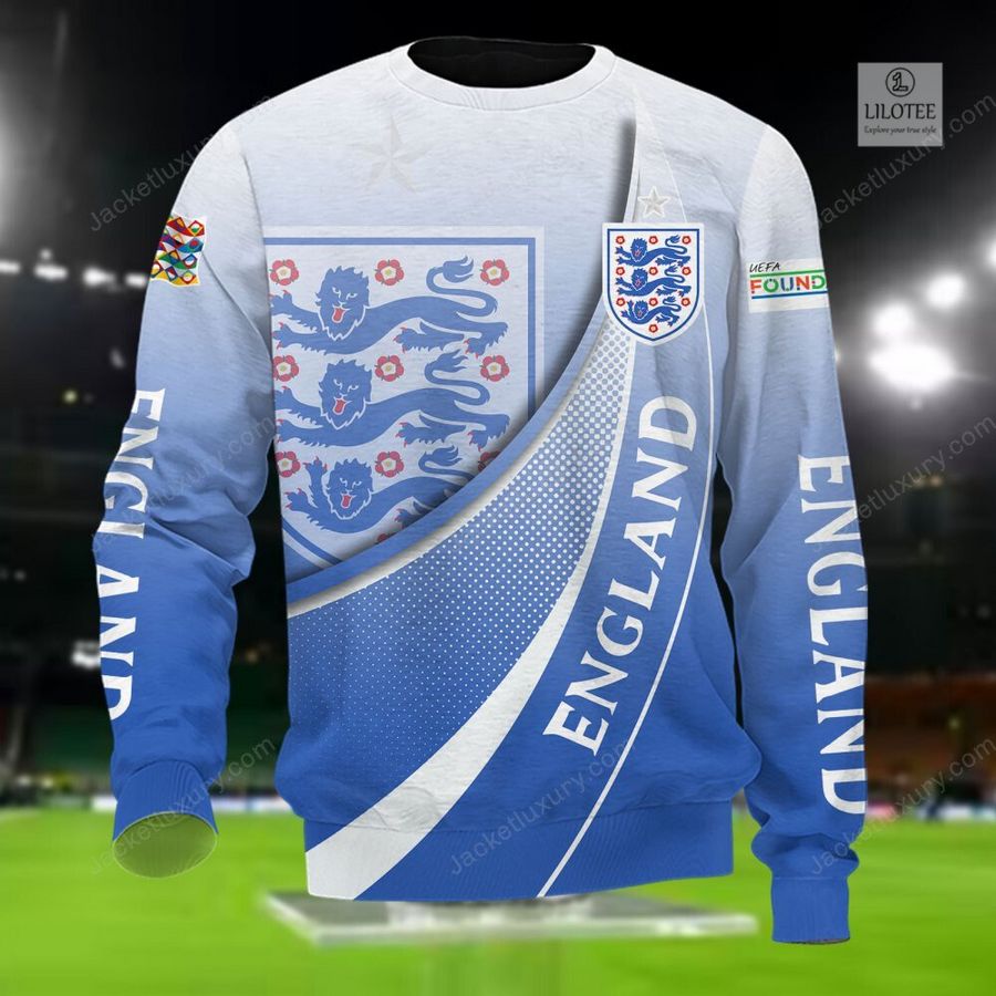 England national football team Blue 3D Hoodie, Shirt 5