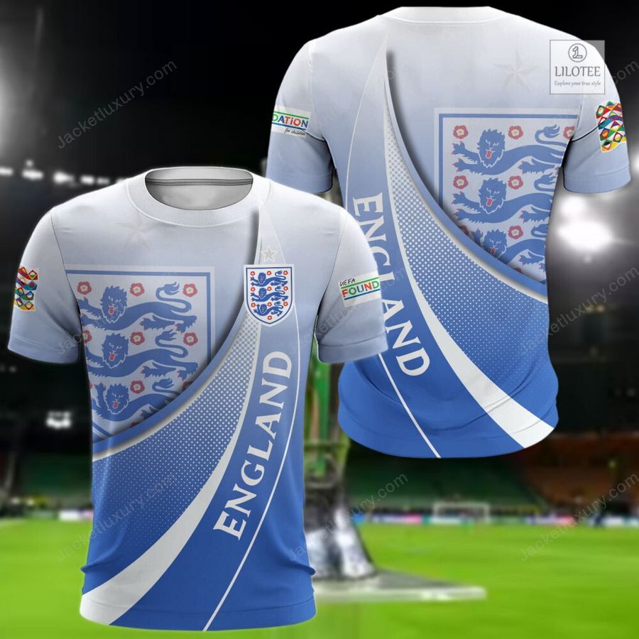 England national football team Blue 3D Hoodie, Shirt 18