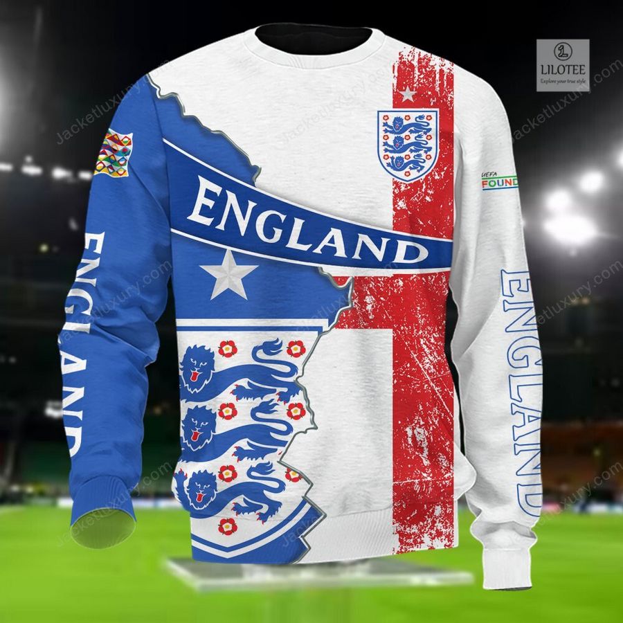 England national football team White 3D Hoodie, Shirt 5