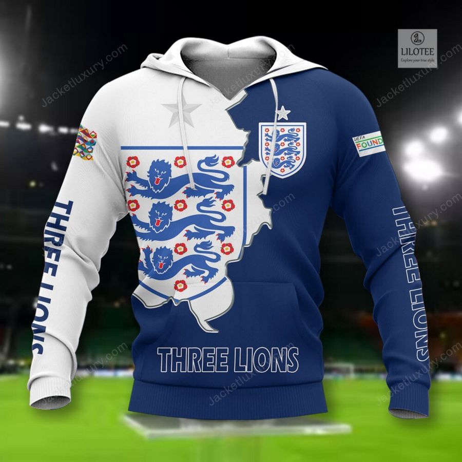 England Three Lions national football team 3D Hoodie, Shirt 2