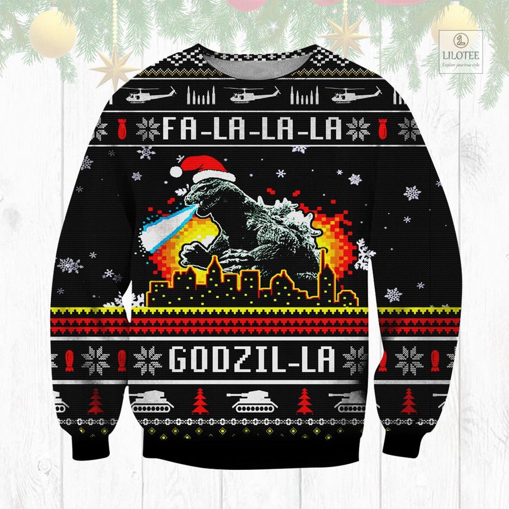 BEST Fa-la-la-la Godzilla Sweater and Sweatshirt 3