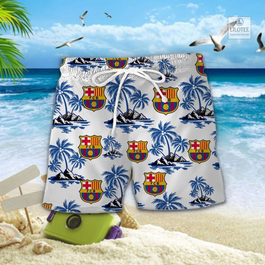 FC Barcelona Hawaiian Shirt, Short 2