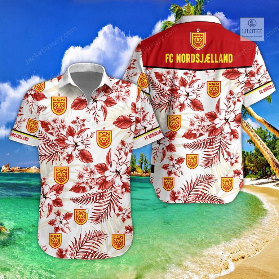 BEST FC Nordsjælland Hibiscus Hawaiian Shirt, Short