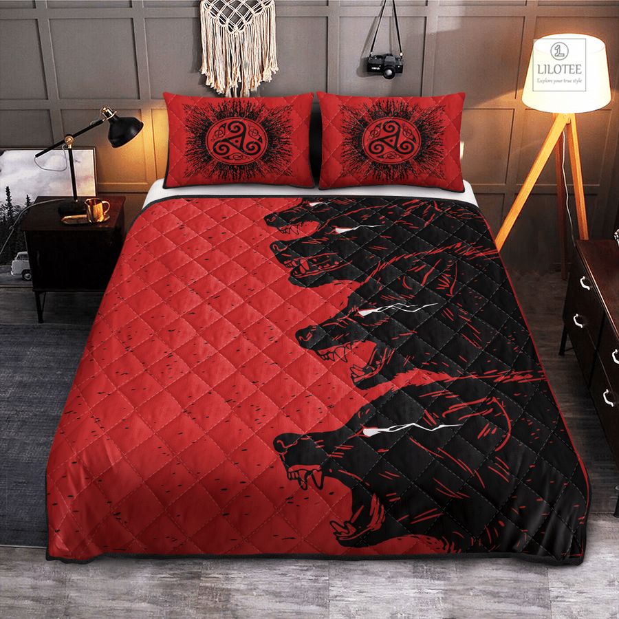 BEST Fenrir Viking Red Bedding Set 8