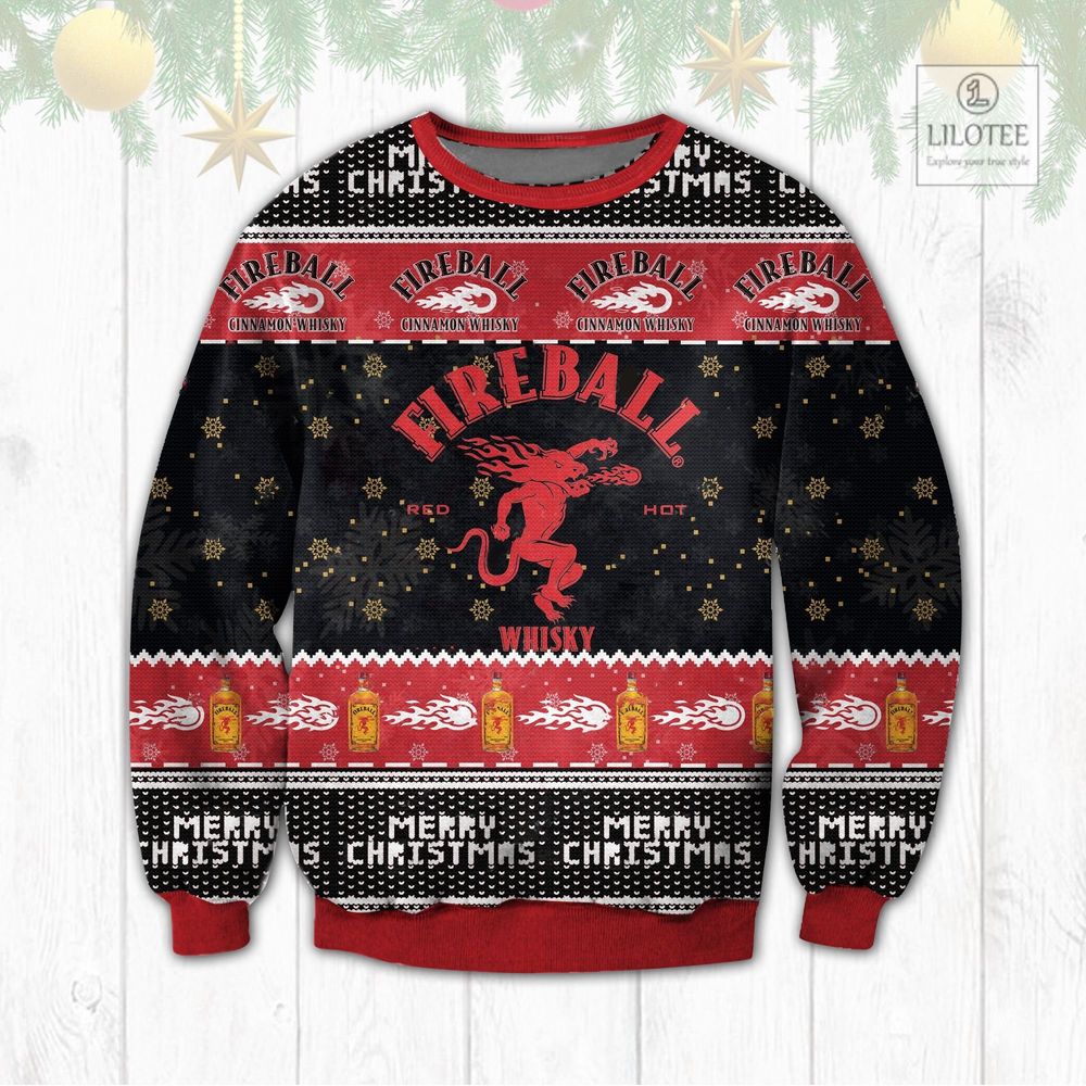 BEST Fireball Cinnamon Whisky Black Red 3D sweater, sweatshirt 3