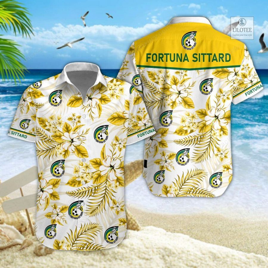 BEST Fortuna Sittard Yellow Hawaiian Shirt, Short 5
