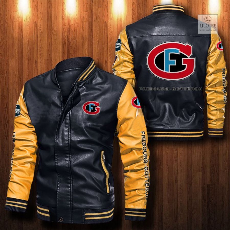 Fribourg-Gotteron Bomber Leather Jacket 6