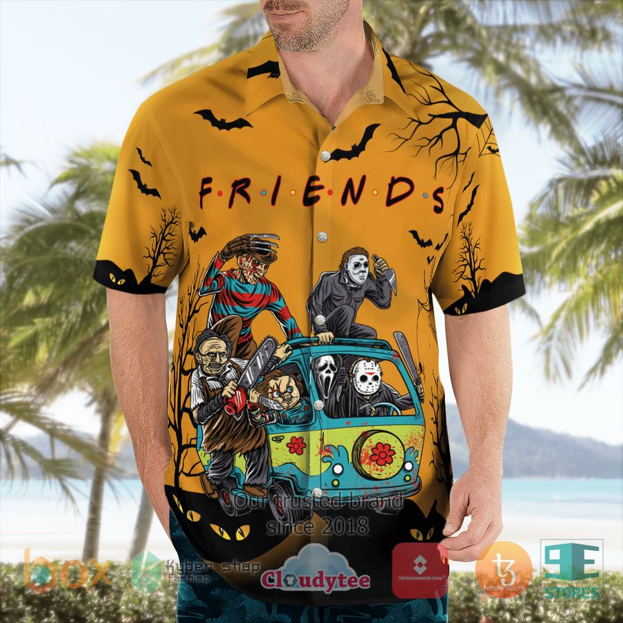 BEST Friends on the bus Horror Characters Hawaii Shirt 3