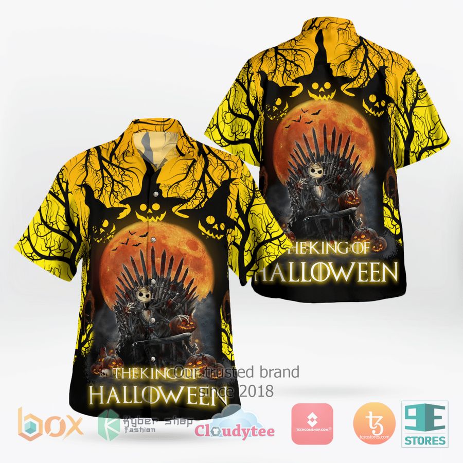 BEST Game of Thrones Jack Skellington The King Of Halloween Hawaii Shirt 8