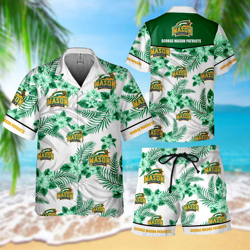 HOT George Mason Patriots Hawaiian Shirt and Short 4