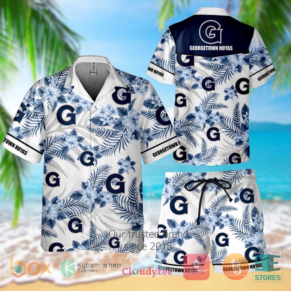 HOT Georgetown Hoyas Hawaiian Shirt and Shorts 1