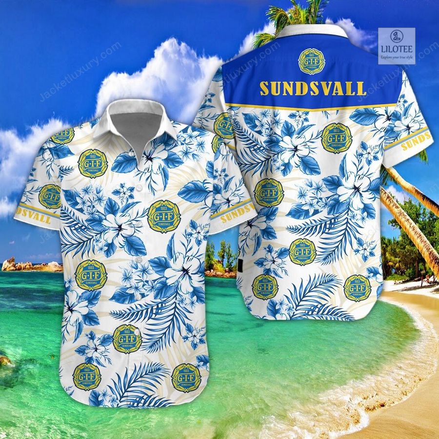 BEST GIF Sundsvall Hibiscus Hawaiian shirt, short 5