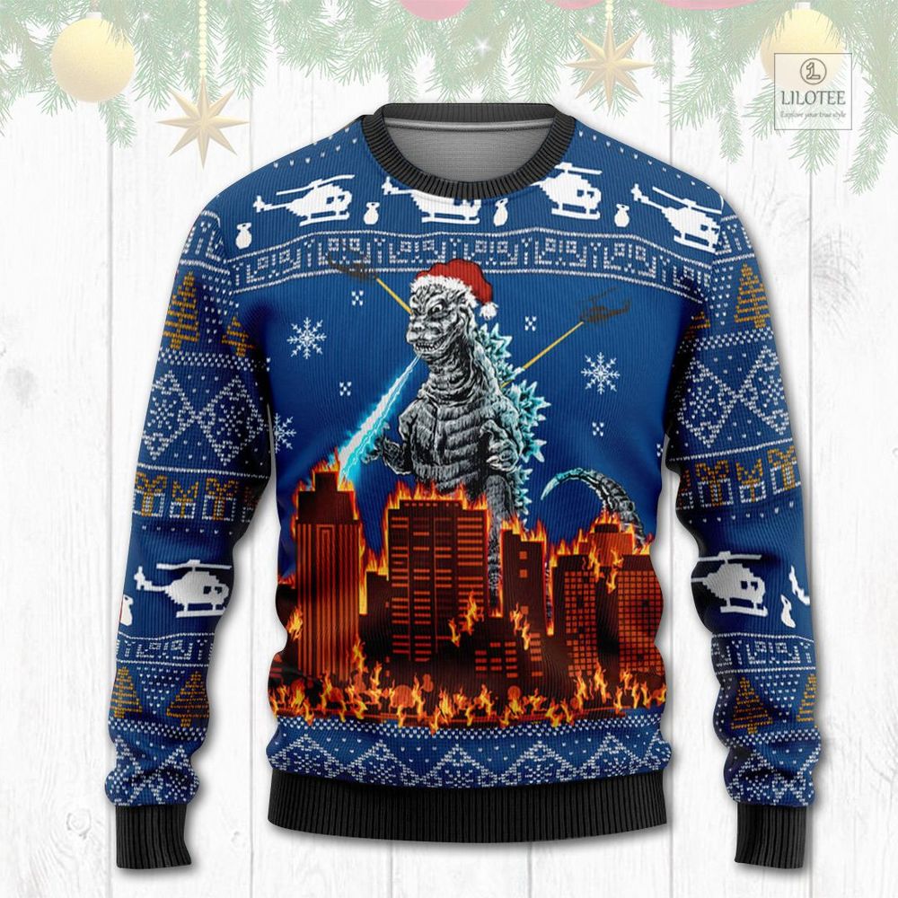 BEST Godzilla Christmas Sweater and Sweatshirt 3