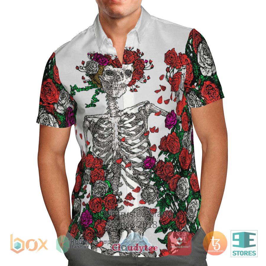 BEST Grateful Dead Skull Roses Hawaii Shirt 4