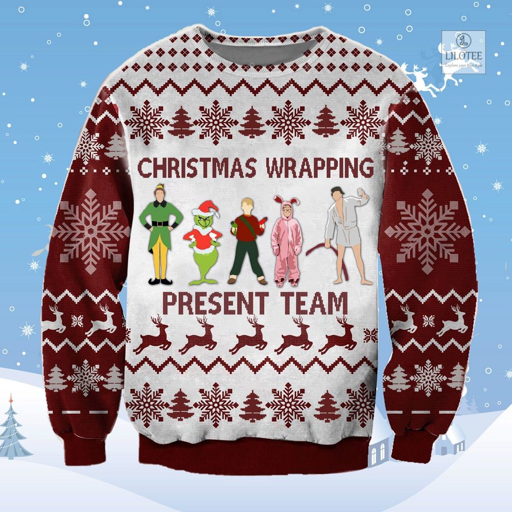 BEST Grinch Christma Wrapping Present Team Sweater and Sweatshirt 3
