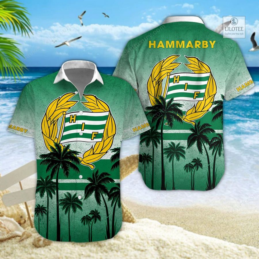 BEST Hammarby Fotboll Green Hawaiian shirt, short 4