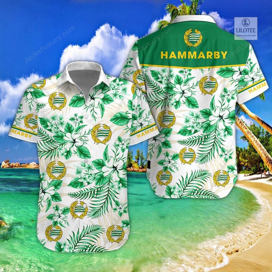 BEST Hammarby Fotboll Hibiscus Hawaiian shirt, short 4