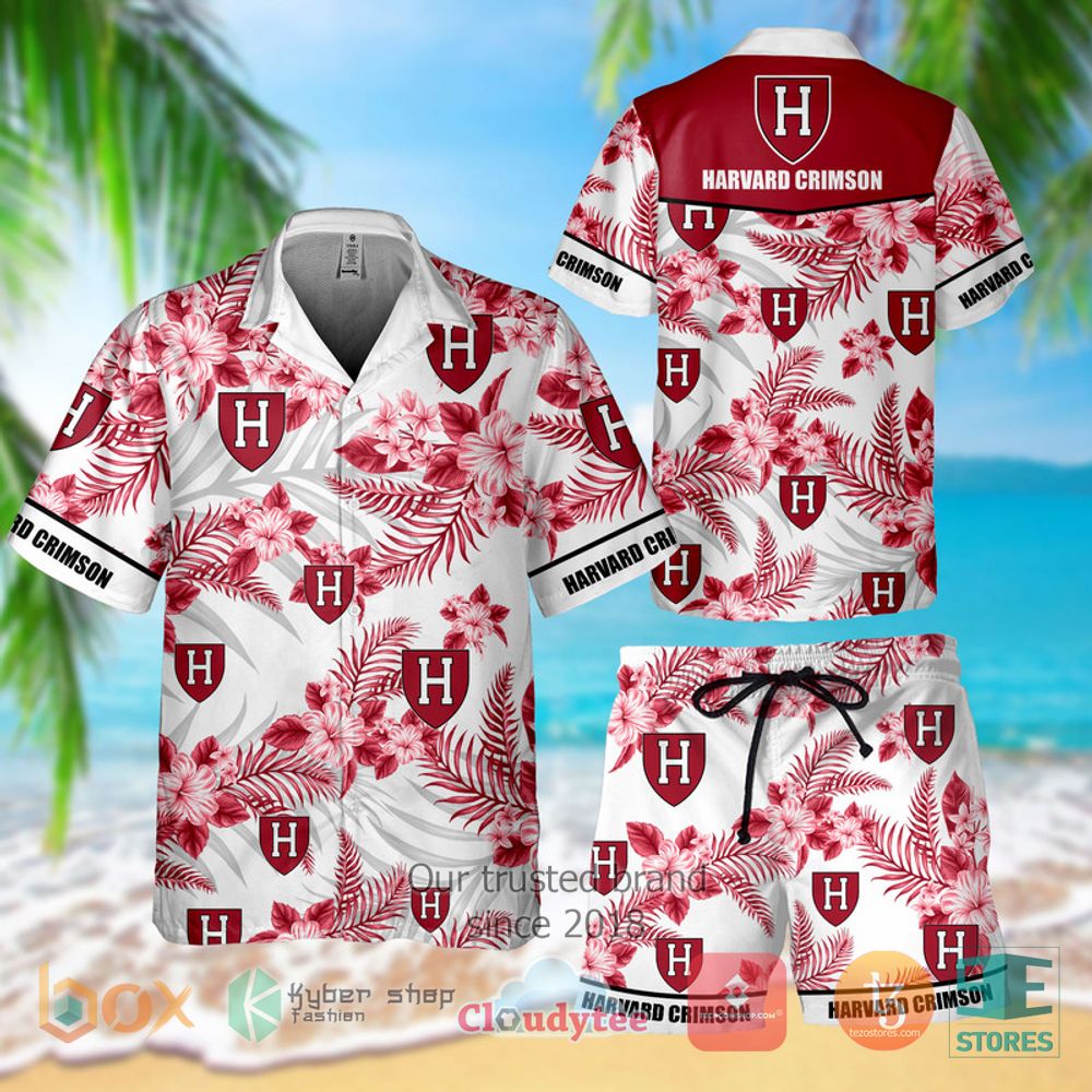 HOT Harvard Crimson Hawaiian Shirt and Shorts 5