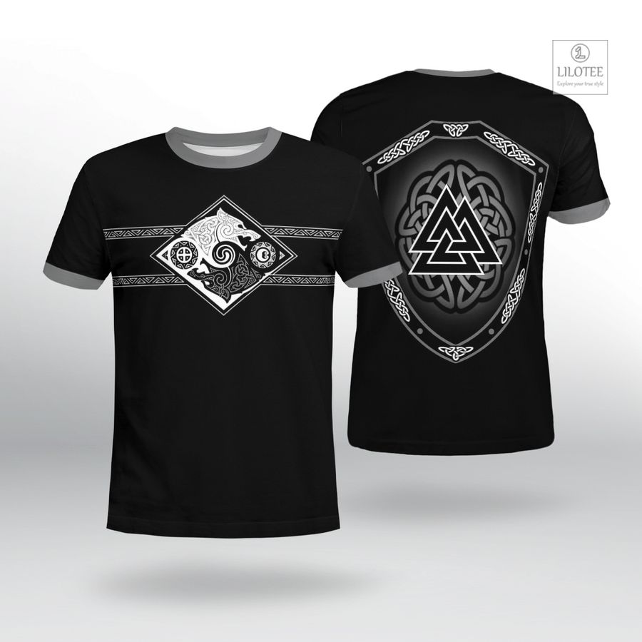 BEST Hati and Skoll Valknut Shield Viking T-Shirt 7