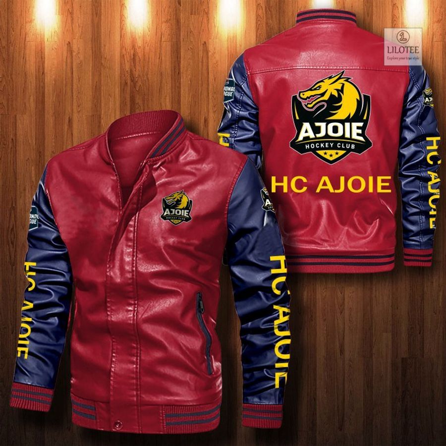 HC Ajoie Bomber Leather Jacket 11