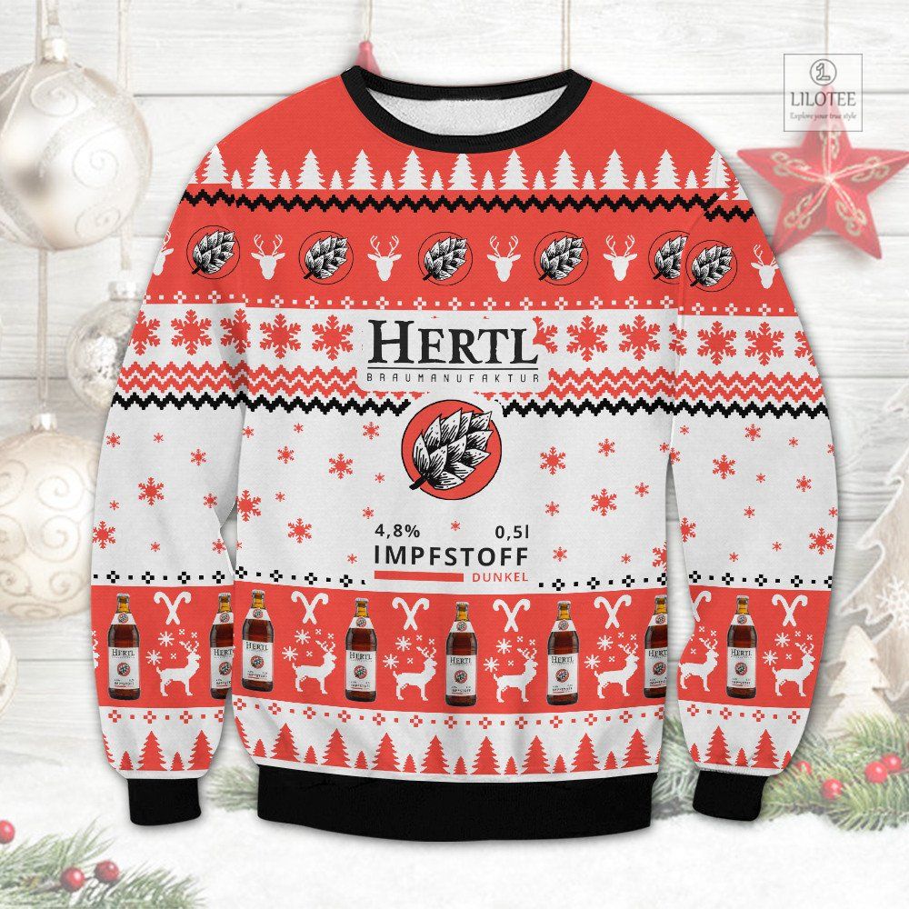 BEST Hertl Impfstoff Dunkel Christmas Sweater and Sweatshirt 3